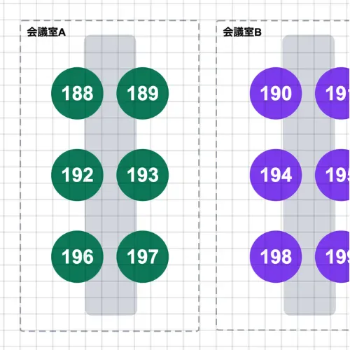 部屋を配置している様子